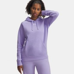 Bluza Under Armour Rival Fleece Hoodie. Fioletowe bluzy Under Armour, na zimę, bez wzorów, bez ramiączek, bez kaptura. Za 159.99 zł.