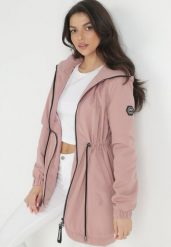 Różowa Kurtka Parka z Kapturem Mesovera. Czerwone kurtki Born2be, l, bez wzorów, z kapturem. W wyprzedaży za 175.99 zł.