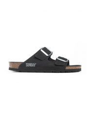 Sunbay Klapki "Trefle" w kolorze czarnym rozmiar: 38. Czarne klapki Sunbay, bez wzorów, klasyczne, z otwartym noskiem, bez obcasa, bez zapięcia. Za 149.95 zł.