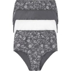 Figi z wysoką talią (4 pary). Szare figi bonprix, bez wzorów. Za 59.99 zł.