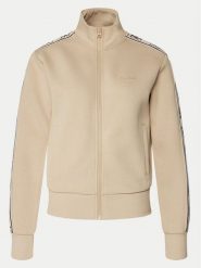Guess Bluza V2YQ16 KB3P2 Beżowy Regular Fit. Brązowe bluzy Guess, xs, z aplikacjami, z bawełny, bez kaptura. Za 399.99 zł.