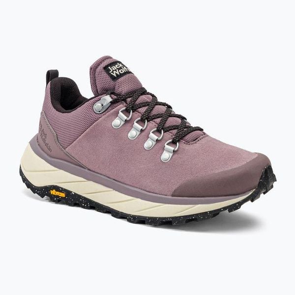 Buty turystyczne damskie Jack Wolfskin Terraventure Urban Low. Czerwone buty trekkingowe Jack Wolfskin, bez wzorów, bez zapięcia, trekkingowe. Za 299.99 zł.