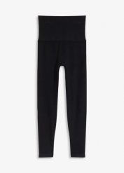 Bezszwowe legginsy rajstopowe. Czarne bielizna modelująca bonprix, bez wzorów. Za 67.99 zł.