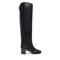 Muszkieterki Le Silla. Czarne kozaki LE SILLA, bez wzorów, bez obcasa, na słupku, bez zapięcia. Za 4,749.00 zł.