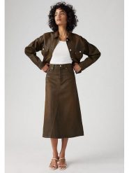 Levi's Spódnica w kolorze brązowym rozmiar: W31. Brązowe spódnice Levi's, na co dzień, s, z aplikacjami, ze skóry, klasyczne, maxi, proste. Za 195.77 zł.