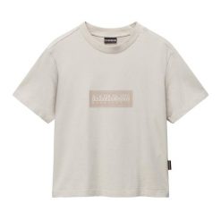 Koszulka damska Napapijri S-Suze. Brązowe t-shirty sportowe Napapijri, s, bez wzorów, bez ramiączek. Za 109.99 zł.