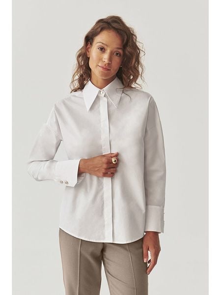 TATUUM Bluzka w kolorze białym rozmiar: 40. Białe bluzki Tatuum, bez wzorów, z bawełny, bez kołnierzyka, bez ramiączek. Za 276.05 zł.