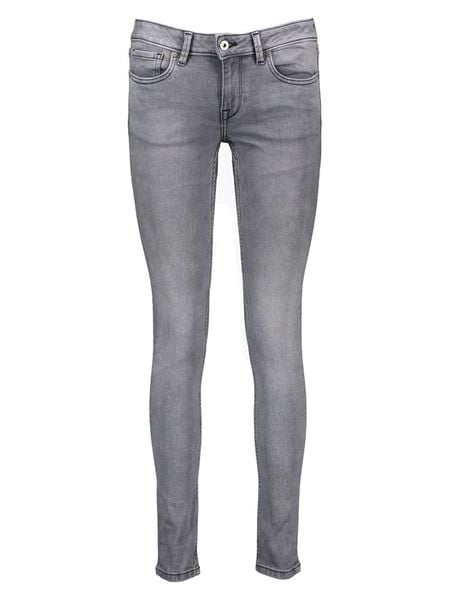 Pepe Jeans Dżinsy "Pixie" - Skinny fit - w kolorze jasnoszarym rozmiar: W26/L32. Szare jeansy Pepe Jeans, l, z aplikacjami, z jeansu, klasyczne. Za 175.67 zł.