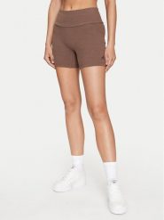 Adidas Szorty sportowe Lounge IY6742 Brązowy Slim Fit. Brązowe szorty sportowe adidas, bez wzorów, z bawełny. Za 89.99 zł.