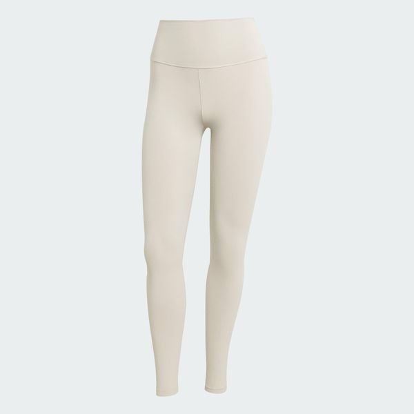 Legginsy All Me 7/8. Brązowe legginsy adidas, bez wzorów, z elastanu. Za 222.85 zł.
