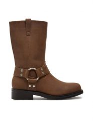 ONLY Shoes Botki 15329812 Brązowy. Brązowe botki ONLY SHOES, bez wzorów, ze skóry, bez obcasa, na płaskiej podeszwie, bez zapięcia. Za 199.99 zł.