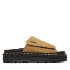 Klapki Dr. Martens. Brązowe klapki Dr Martens, bez wzorów, bez obcasa, bez zapięcia. Za 679.99 zł.