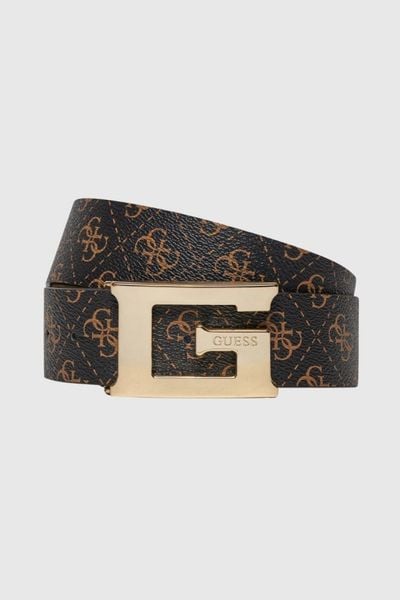 GUESS Brązowy pasek damski Meridian, Rozmiar XS. Brązowe paski Guess, z aplikacjami. W wyprzedaży za 199.99 zł.