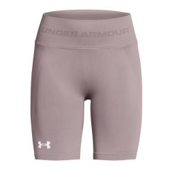 Spodenki treningowe damskie Under Armour Train Seamless. Szare szorty sportowe Under Armour, bez wzorów, na fitness i siłownię. Za 109.99 zł.