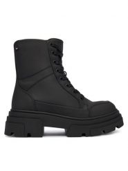 Tommy Hilfiger Trzewiki Tommytech Water Repellent Laceup FW0FW09161 Czarny. Czarne botki Tommy Hilfiger, bez wzorów, ze skóry, bez obcasa, na płaskiej podeszwie, bez zapięcia. Za 599.99 zł.