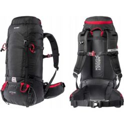 Plecak turystyczny trekkingowy wyprawowy górski ze stelażem Hi-Tec Stone 50 l. Czarne plecaki Hi-tec, bez wzorów, bez dodatków. Za 259.99 zł.