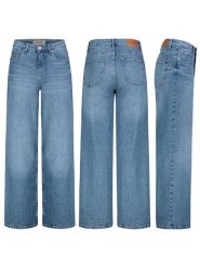 Sublevel Dżinsy - Comfort fit - w kolorze niebieskim rozmiar: XS. Niebieskie jeansy Sublevel, xs, z aplikacjami, ze skóry, klasyczne, z podwyższonym stanem. Za 100.99 zł.