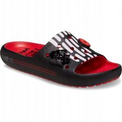 Klapki Dla Dorosłych Crocs Classic Darth Vader Slide. Czarne klapki Crocs, bez wzorów, z materiału, bez obcasa, bez zapięcia. Za 167.99 zł.