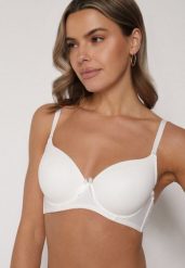 Jasnobeżowy Klasyczny Biustonosz o Gładkim Wykończeniu Lamisa. Brązowe biustonosze Born2be, bez wzorów. Za 24.99 zł.