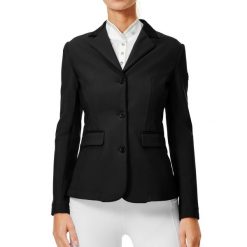 Damska kurtka konkursowa Equestrian Stockholm Classic. Czarne kurtki EQUESTRIAN STOCKHOLM, s, bez wzorów, z materiału, eleganckie, bez kaptura. Za 1,488.75 zł.