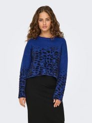 ONLY Sweter w kolorze niebiesko-czarnym rozmiar: L. Niebieskie swetry ONLY, l, bez wzorów, bez ramiączek. Za 75.34 zł.