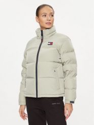 Tommy Jeans Kurtka puchowa Alaska DW0DW14661 Szary Regular Fit. Szare kurtki Tommy Jeans, na zimę, m, bez wzorów, z jeansu, bez kaptura. Za 589.99 zł.