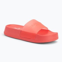 Klapki damskie U.S. Polo Assn. AMAMI009A. Czerwone klapki U.S. Polo Assn., bez wzorów, z tworzywa sztucznego, biznesowe, bez obcasa, bez zapięcia. Za 109.99 zł.
