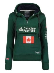 Canadian Peak Bluza "Gyrelle" w kolorze zielonym rozmiar: XXL. Zielone bluzy Canadian Peak, xxl, z aplikacjami, z bawełny, z kapturem. Za 123.25 zł.