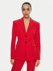 HUGO Marynarka Asmalla-1 50533901 Czerwony Slim Fit. Czerwone marynarki i żakiety Hugo, bez wzorów, z syntetyku, bez ramiączek. Za 949.99 zł.