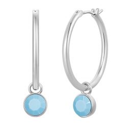 Lulu & Jane Kolczyki z mosiadzu w kolorze srebrnym z krysztalem 1 ct Damski. Szare kolczyki Lulu & Jane, z kryształem, srebrne. Za 149.99 zł.