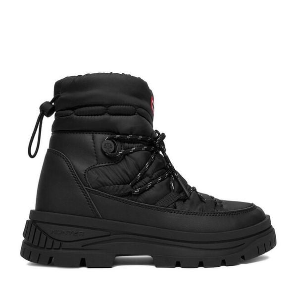 Śniegowce Hunter. Czarne śniegowce Hunter, bez wzorów, bez zapięcia. Za 359.99 zł.