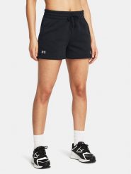 Under Armour Szorty sportowe Rival Fleece Short 1382723-001 Czarny Loose Fit. Czarne szorty sportowe Under Armour, bez wzorów, z bawełny, na fitness i siłownię. Za 79.99 zł.
