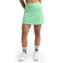 Damskie spódnico-spodenki do gry w padla sport.padel Siroko Bunt Green. Zielone spódnice SIROKO, bez wzorów, z nylonu, sportowe, bez kołnierzyka, bez ramiączek, sportowe. Za 211.00 zł.
