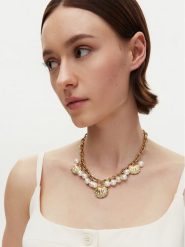 Guess Naszyjnik JUBN05 122JW Złoty. Żółte naszyjniki Guess, z tworzywa sztucznego, metalowe. Za 459.99 zł.