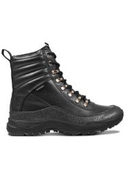 Luhta Botki Hehkuva 75544 400 L Czarny. Czarne botki Luhta, bez wzorów, z materiału, bez obcasa, na płaskiej podeszwie, bez zapięcia. Za 299.99 zł.