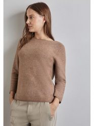 Street One Sweter w kolorze jasnobrązowym rozmiar: 44. Brązowe swetry Street One, bez wzorów, z bawełny, street, bez ramiączek. Za 101.23 zł.