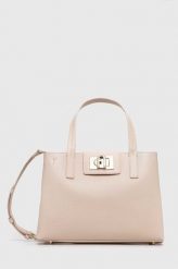 Furla torebka skórzana 1927 kolor beżowy. Brązowe listonoszki Furla, bez wzorów, na ramię, bez dodatków. Za 1,739.90 zł.