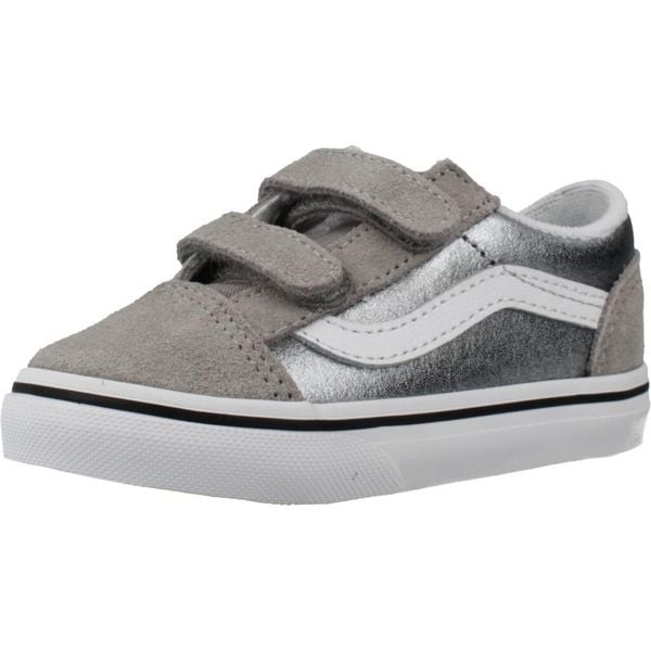 Buty VANS OLD SKOOL V MTLC Srebrny. Szare buty trekkingowe Vans, bez wzorów, z tkaniny, bez zapięcia, trekkingowe. Za 259.99 zł.