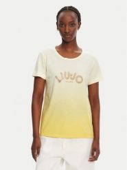 Liu Jo T-Shirt TA5267 JS923 M9114 Żółty Regular Fit. Żółte t-shirty Liu Jo, m, bez wzorów, z bawełny, bez kołnierzyka, bez ramiączek. Za 359.99 zł.