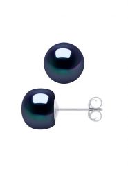 Pearl Addict Kolczyki-wkrętki z perłami w kolorze tahiti rozmiar: onesize. Niebieskie kolczyki Pearl Addict, z perłą, srebrne. Za 265.39 zł.