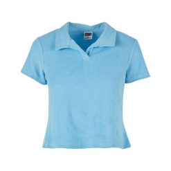 Koszulka Polo Damska Tkanina Ręcznikowa. Niebieskie t-shirty sportowe Urban Classics, xl, bez wzorów, z tkaniny, bez ramiączek. Za 139.99 zł.