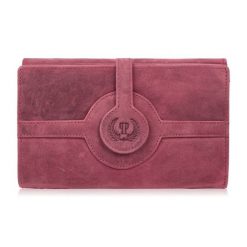 Portfel damski skórzany wiśniowy duży vintage w orientacji poziomej z RFID Paolo Peruzzi T-134-HCH. Czerwone portfele bez wzorów, z materiału. Za 109.99 zł.