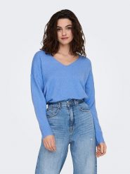 ONLY Sweter w kolorze niebieskim rozmiar: S. Niebieskie swetry ONLY, s, bez wzorów, bez ramiączek. Za 70.57 zł.