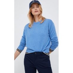 Polo Ralph Lauren sweter wełniany 211872736002 damski. Niebieskie swetry Polo Ralph Lauren, l, bez wzorów, z wełny, bez ramiączek. W wyprzedaży za 619.99 zł.