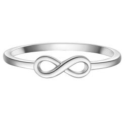 Glanzstücke München Pierscionek Infinity z srebra próby 925 w kolorze srebrnym Pierścionki 1 ct Damski. Szare pierścionki Glanzstücke München, srebrne. Za 209.99 zł.