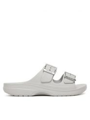 Crocs Klapki 213316 Biały. Białe klapki Crocs, bez wzorów, z tworzywa sztucznego, bez obcasa, bez zapięcia. Za 159.99 zł.