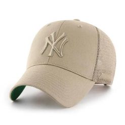 New York Yankees Branson Czapka baseballowa - Regulowana - Khaki - Dla dorosłych. Zielone czapki z daszkiem 47 Brand, bez wzorów, z bawełny. Za 99.99 zł.