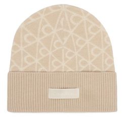Czapka Calvin Klein. Brązowe czapki zimowe Calvin Klein, bez wzorów. Za 209.99 zł.