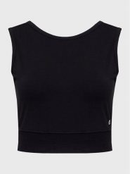 Deha Top B84010 Czarny Slim Fit. Czarne topy Deha, s, bez wzorów, z bawełny, bez kołnierzyka, bez ramiączek. Za 299.99 zł.
