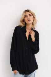 KOSZULA SHARON CZARNA S - Flawless. Czarne koszule Flawless, s, bez wzorów, z jedwabiu, biznesowe, bez kołnierzyka, bez ramiączek. Za 359.00 zł.